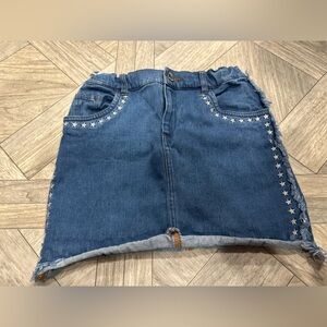 Guess Blue Denim Star-Embellished Skirt